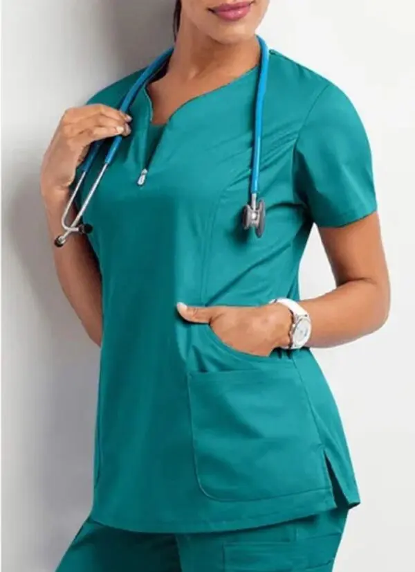 Teal Scrub Top