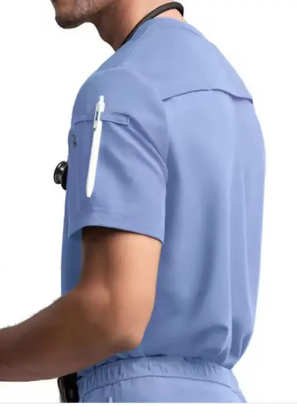 Scrubs Uniforms Nurse Uniform Medical Scrubs Ceil Blue - Image 2