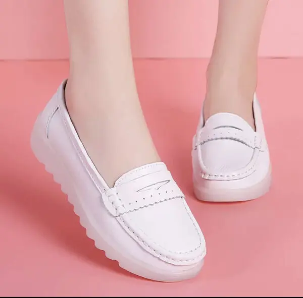 Medical Woman Comfort Hospital White Nurse Work Safety Shoes - Image 2