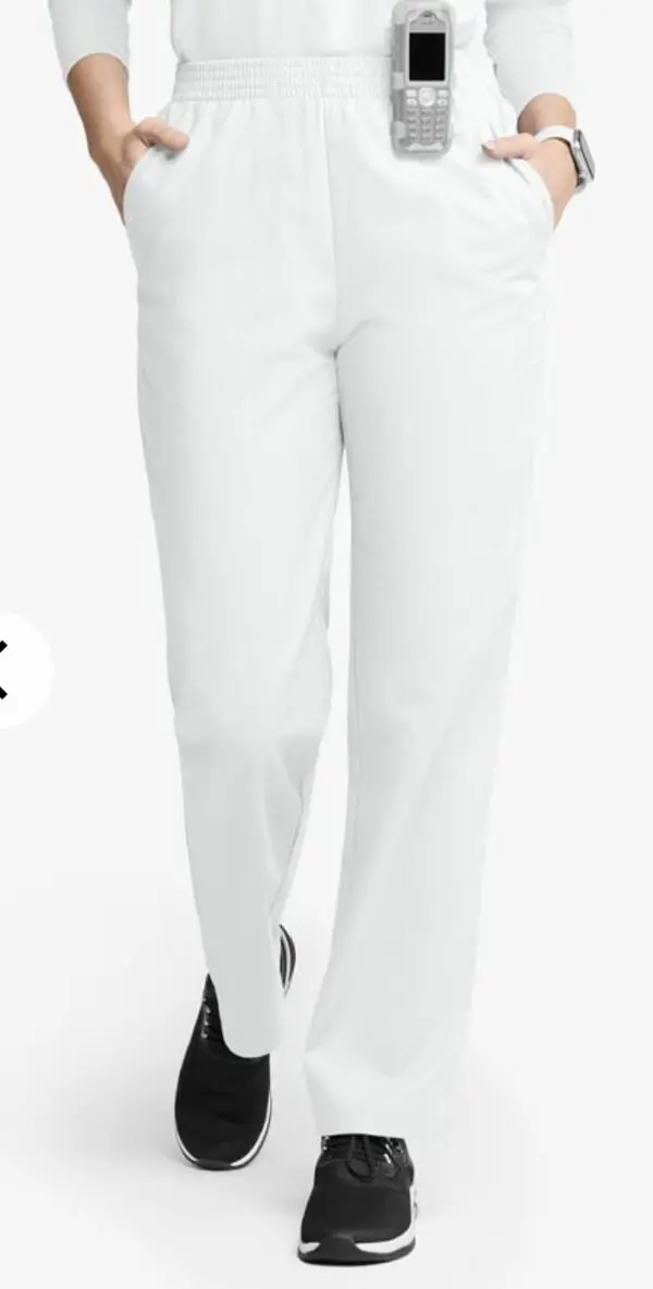 white 2 pocket medical scrubs