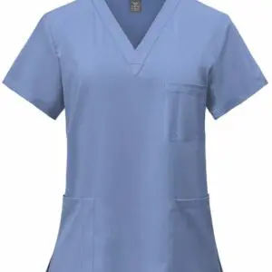 Comfortable stretchy hospital uniform scrubs - Ceil Blue